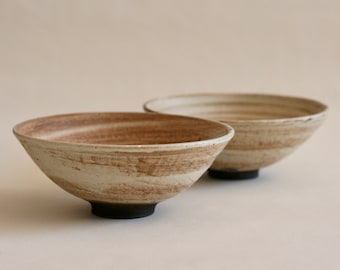 Cream ceramic small bowl | Japanese style pottery