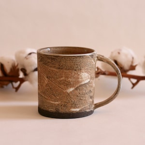Taza de cerámica marrón/taza de café de estilo japonés