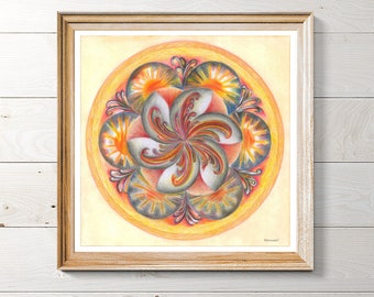 Golden Flow of the Sun -  a Limited Edition Print of an original artwork