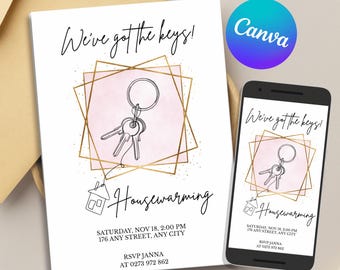 Housewarming Invitation, House Warming party, Housewarming Invite, House Warming Invitations, digital invite, evite, Digital Invitation T001