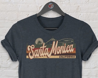 Retro Santa Monica Vintage T-Shirt Geschenk / Santa Monica Kalifornien / Santa Monica Tourist T-Shirt / Santa Monica Souvenir Geschenk / Unisex T-Shirt