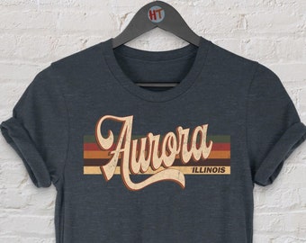 Aurora Vintage T-Shirt Gift / Aurora Illinois/ Aurora Tourist T-Shirt / Aurora Souvenir Gift / Unisex Tee