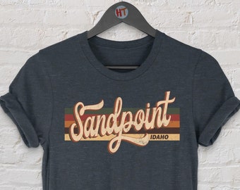 Sandpoint Idaho Vintage Retro T-Shirt Gift | Idaho Travel Tee | Retro Idaho Shirt | Idaho Souvenir T-Shirt