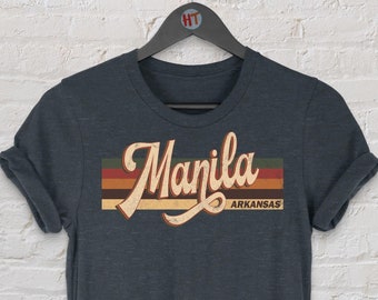 Manila Arkansas T-Shirt: Vintage Style Souvenir Tee