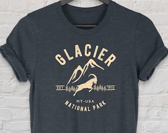Camiseta unissex do Parque Nacional Glacier: Camiseta vintage Adventure