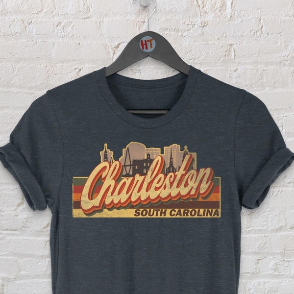 Retro Charleston Vintage T-Shirt Gift / Charleston South Carolina/ Charleston Tourist T-Shirt / Charleston Souvenir Gift / Unisex Tee