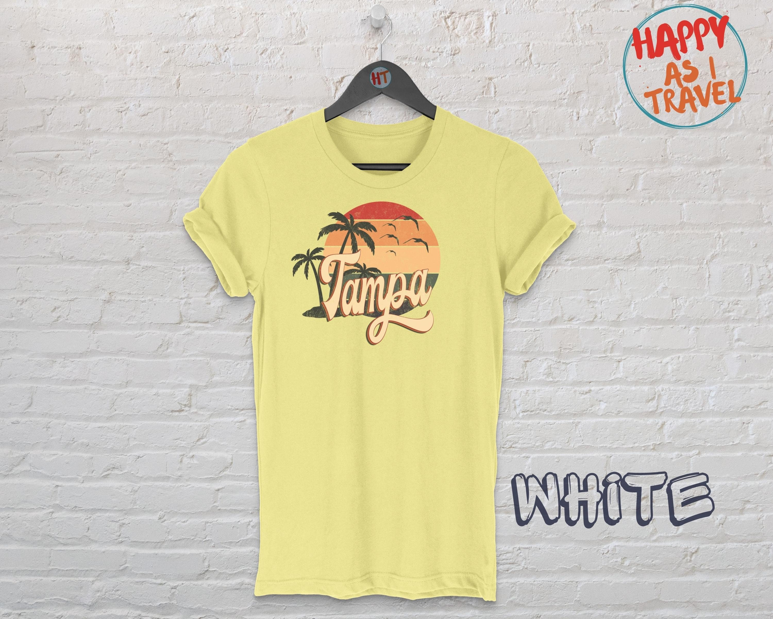 Retro Summer Clothing 70s 80s Style Tampa, Florida Tshirt, Tampa FL Shirt, Retro Womens Mens Tshirts