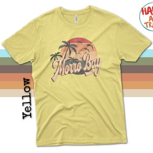 Retro Summer Clothing 70s 80s Style Morro Bay, California Tshirt, Morro Bay CA Shirt, Retro Womens Mens Tshirts