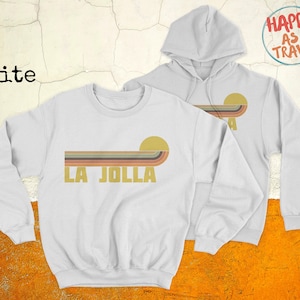 Retro La Jolla California Sweatshirt: Unisex Crewneck Hoodie