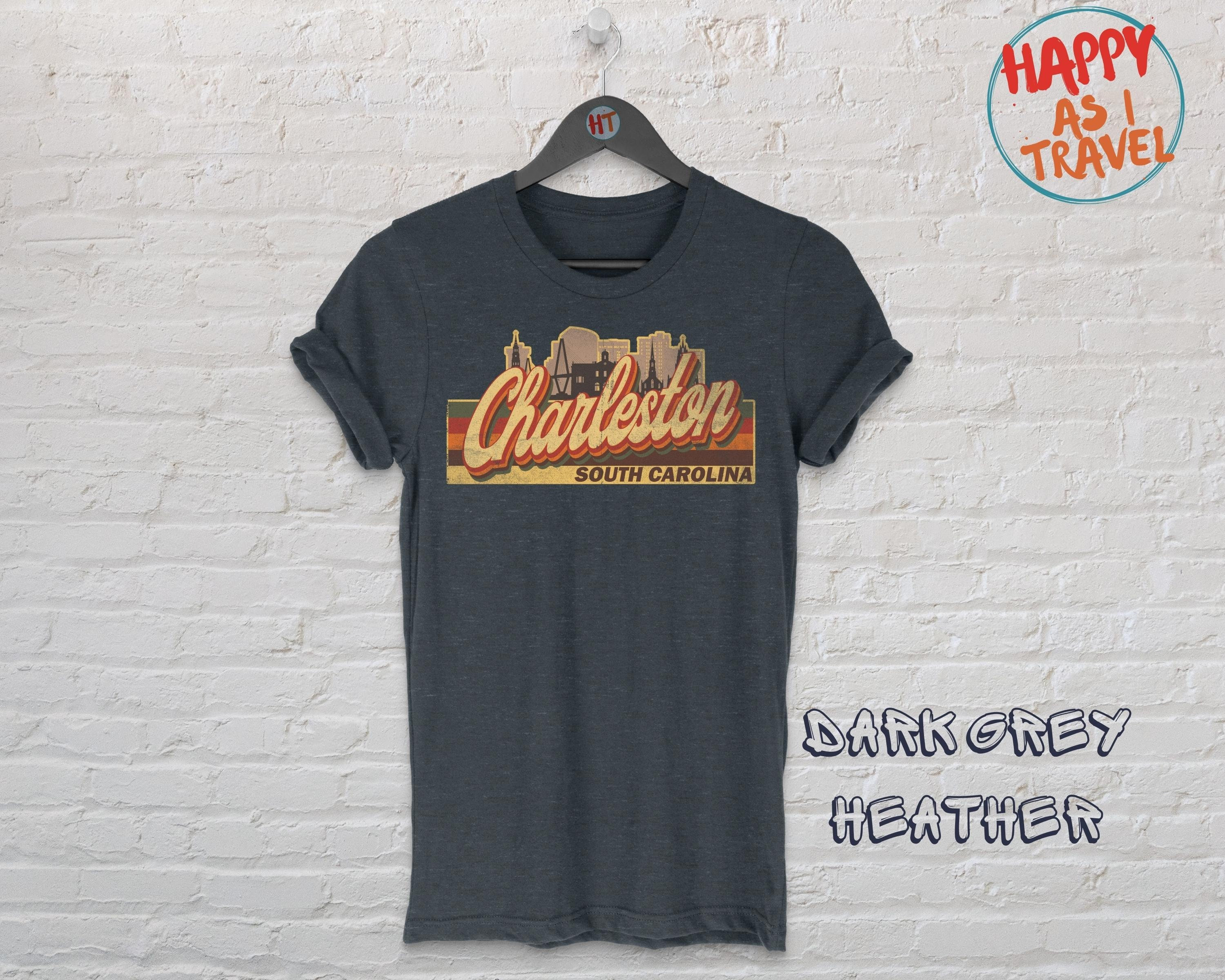 Retro Charleston Vintage T-Shirt Gift / Charleston South Carolina/ Charleston Tourist T-Shirt / Charleston Souvenir Gift / Unisex Tee
