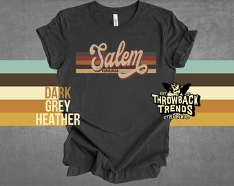 Salem Virginia T-Shirt: Retro 70s 80s Style Unisex Tee