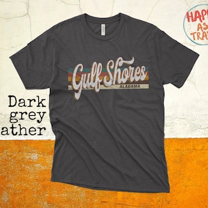 Vintage 70s 80s Style Gulf Shores Alabama Tshirt, Gulf Shores AL Shirt, Retro Womens Mens Tshirts