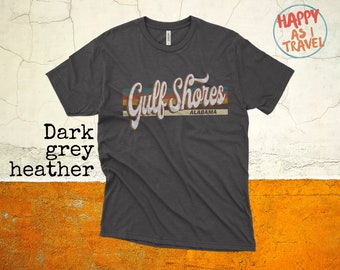 Gulf Shores Alabama T-Shirt: Retro 70s 80s Style Tee