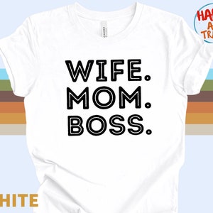 Wife Mom Boss, Wifey T Shirt, Wifey Shirt, Honey moon Shirt, Honeymoon Shirt, Hubby and Wifey Shirt, Engagement Gift, Bridal Gift