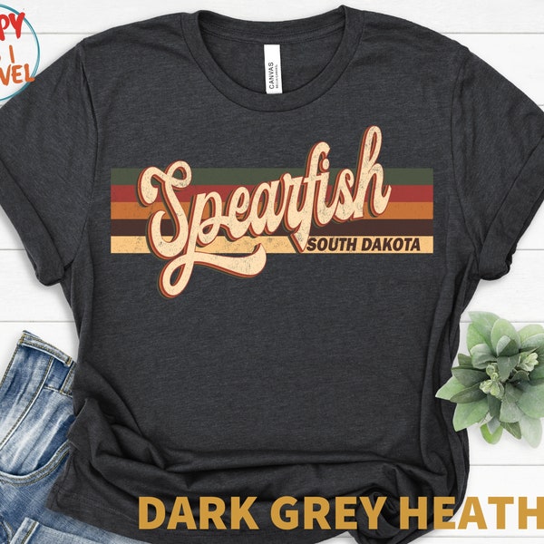 70s 80s Style Retro Vintage Spearfish South Dakota, Spearfish Tshirt, Spearfish SD Shirt, Retro Womens Mens Tshirts