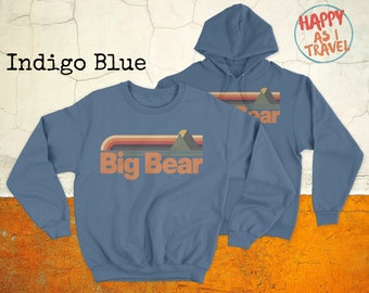 Big Bear California Sweatshirt: Retro Sunset Design