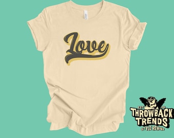 Camiseta gráfica "Love Yourself": estilo vintage desgastado, algodón suave