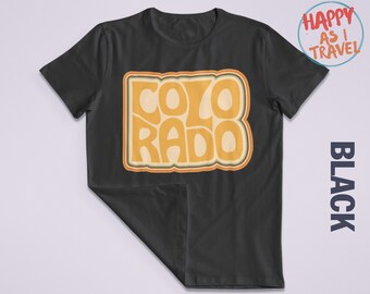 Camiseta retro de Colorado: diseño vintage de montaña, camiseta unisex de algodón