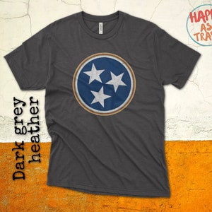 Tennessee Tristar Shirt | Tennessee Shirt | Tennessee Retro Flag Shirt | Tennessee State Vintage Flag T-shirt for Men and Women Distressed