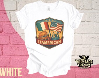 Retro Italy American Flags Italian American Itamerican T-Shirt, shirt vintage style