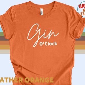 Retro Sommerkleidung 70er Jahre 80er Jahre Stil Gin O Clock, lustiges Sommer-T-Shirt, Getränk-Gin und Tonic-Shirt, Retro-Damen-Herren-T-Shirts