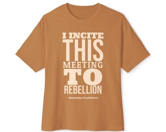 Rebellious Graphic Tee: Unisex Oversized Boxy Cotton Shirt