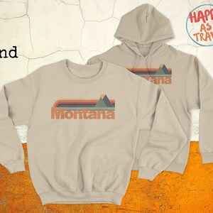 Montana Mountain Sunset Sweatshirt: Retro Unisex Comfort