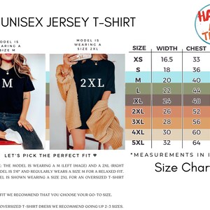 a women's size guide for a tee shirt