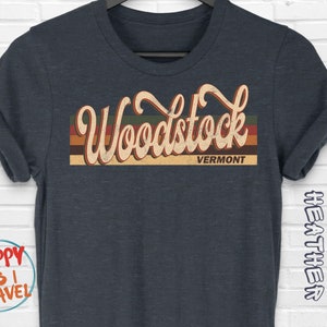 Woodstock Retro T-Shirt Gift / Woodstock Vermont / Woodstock Tourist T-Shirt / Woodstock Souvenir Gift / Unisex Tee
