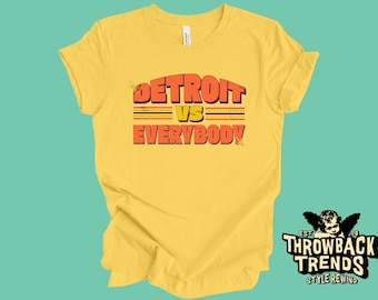 Camiseta Detroit VS Everybody: estilo vintage desgastado