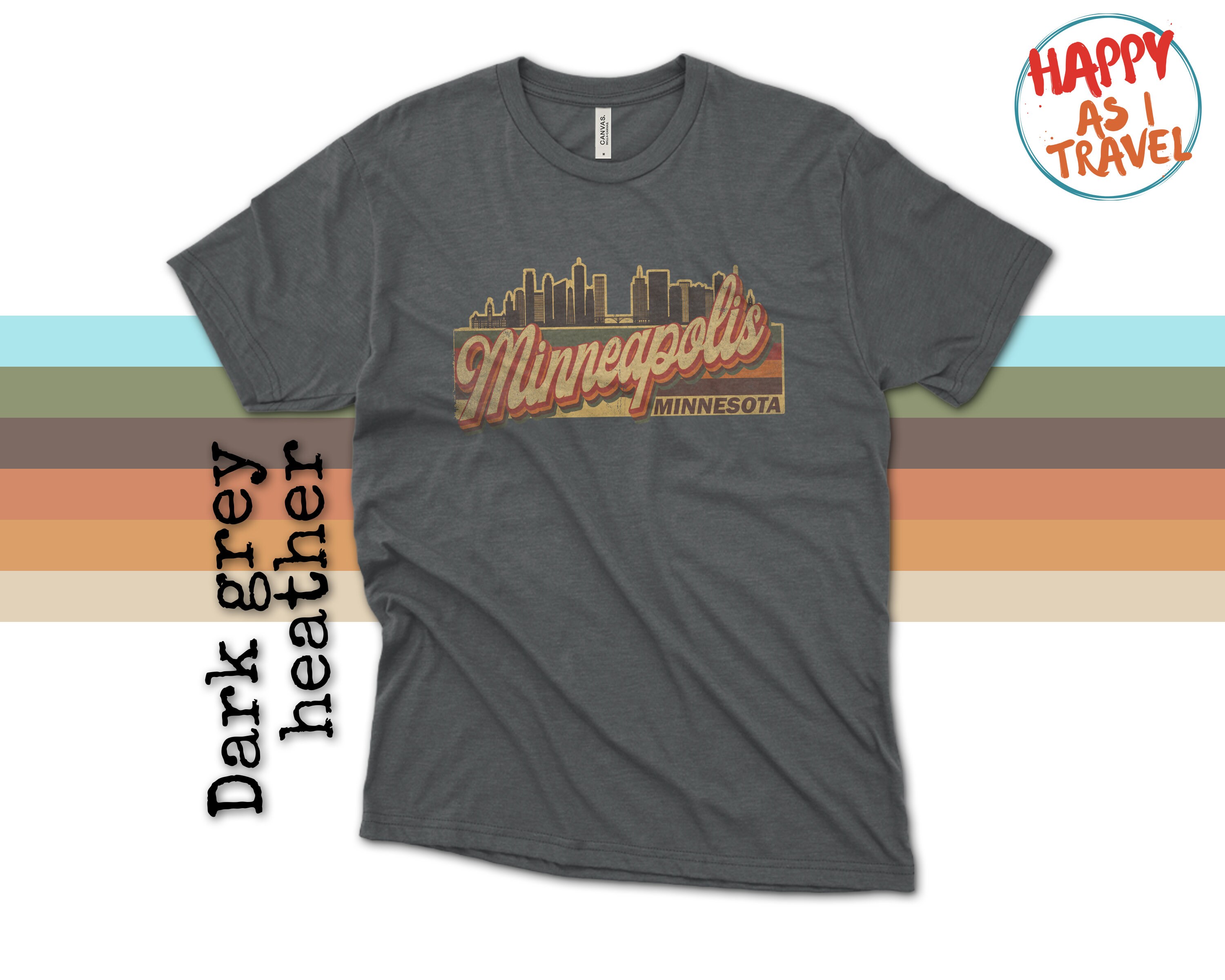 Minneapolis Minnesota Vintage Retro T-Shirt Gift, Minneapolis Tourist Gift, Minneapolis Souvenir Shirt, Minneapolis Hometown, Minneapolis