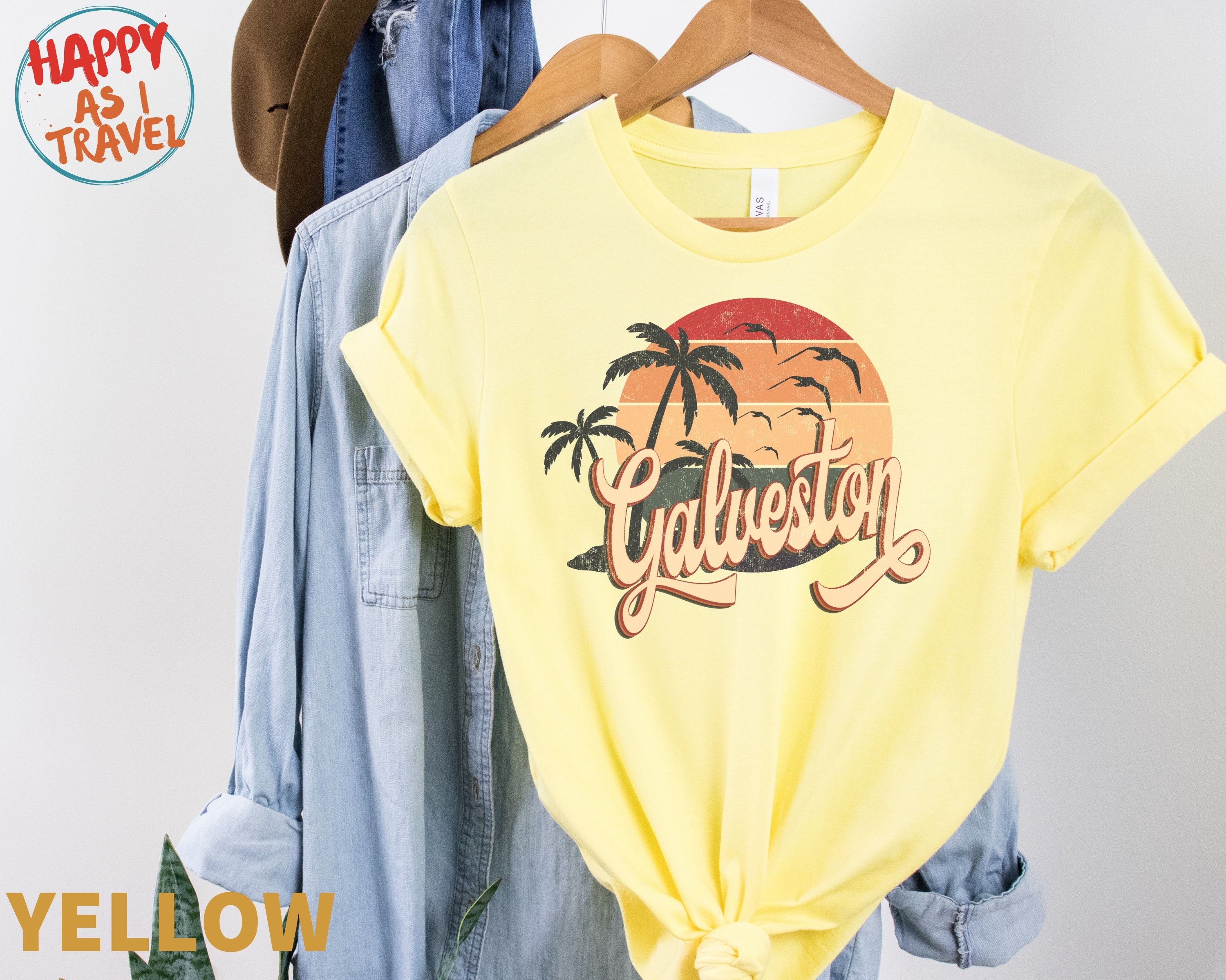 Galveston Retro TShirt Gift / Galveston Texas / Galveston Etsy