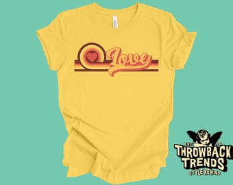 Camiseta gráfica "Love Yourself": Estampado retro desgastado, algodón suave