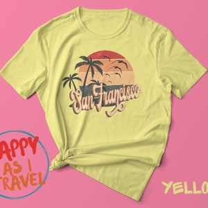 Retro Summer Clothing 70s 80s Style San Francisco, California Tshirt, San Francisco CA Shirt, Retro Womens Mens Tshirts
