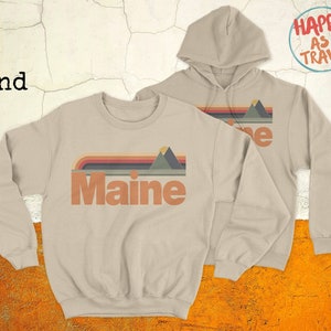 Nature Lover&#39;s Dream - Maine Sunset Unisex Sweatshirt, retro sweatshirt, hoodie, Vintage style design premium compfort