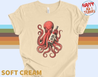 Osaka Japan Octopus T-Shirt: Vintage Tattoo Art