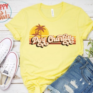 Retro Summer Clothing 70s 80s Style Port Charlotte, Florida Tshirt, Port Charlotte Beach FL Shirt, Retro Womens Mens Tshirts