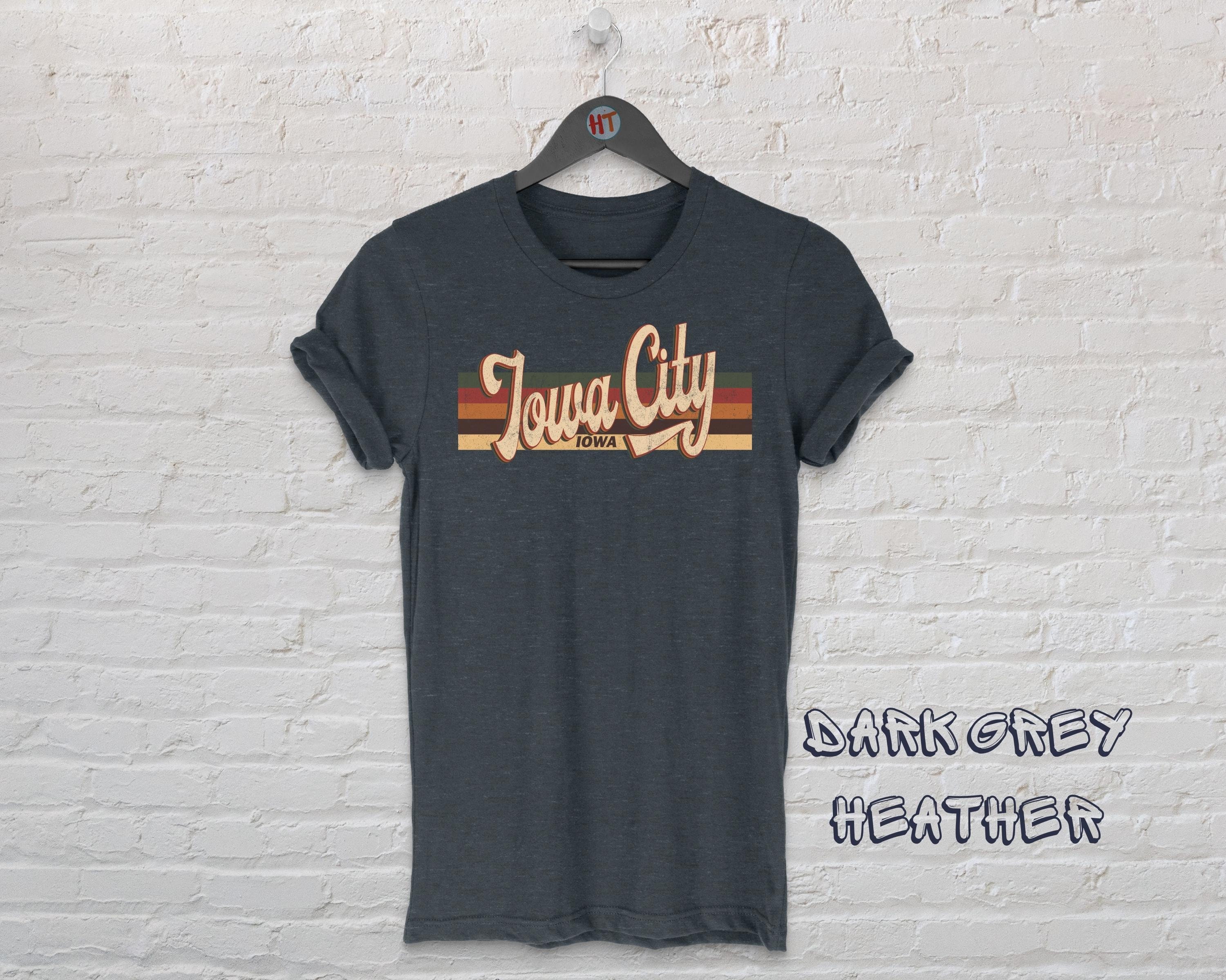 Iowa City Retro T-Shirt: Vintage Travel Souvenir Tee, image size:3000x2400