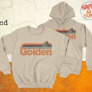 Golden Colorado Sunset Unisex Sweatshirt, retro sweatshirt, hoodie, Vintage style design premium compfort