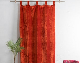 Luxury Velvet Curtain Burnt Orange Velvet Curtain Bohemian Window Curtain Living Room Curtain Room Divider Curtain High Quality Extra Large