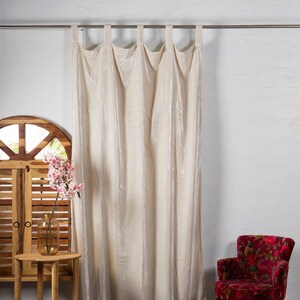 Luxury Soft Velvet Curtain Ivory Velvet Curtain Boho Window Curtain Living Room Curtain Room Divider Curtain High Quality Extra Large Panel