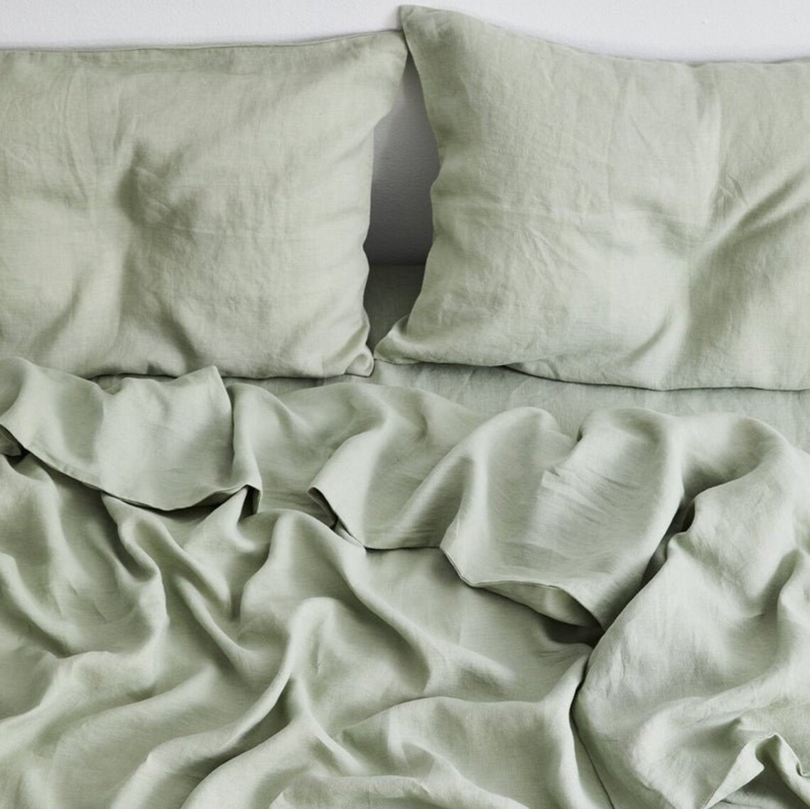 Sage Green Color Cotton Duvet Cover Set Organic Duvet Cover Etsy