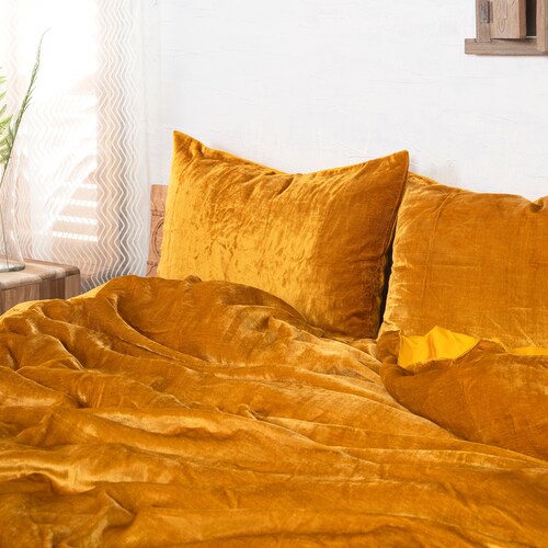 Crushed Velvet Duvet Cover Boho Bedding 