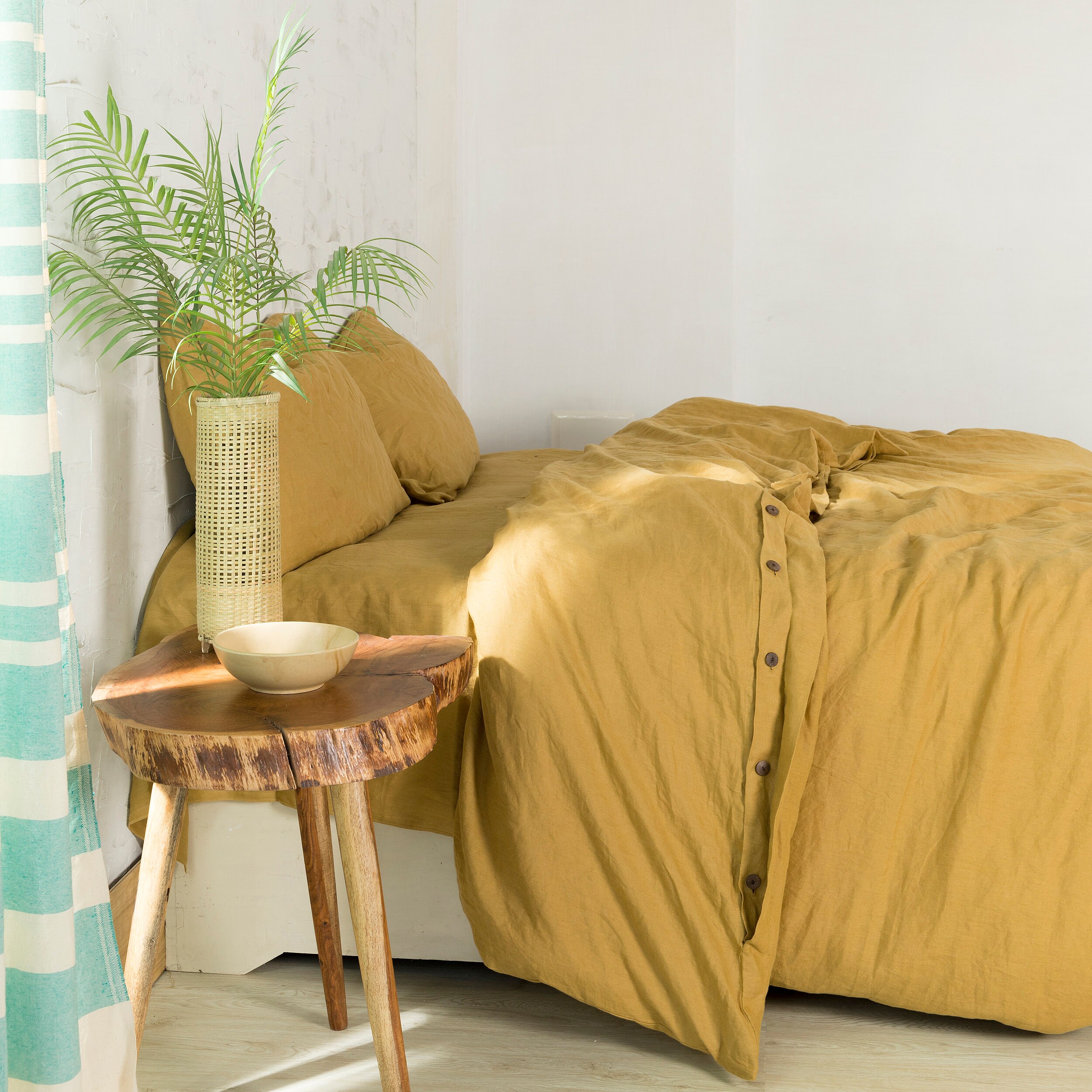 Mustard Linen Duvet Cover Queen King Size Linen Duvet Cover Etsy