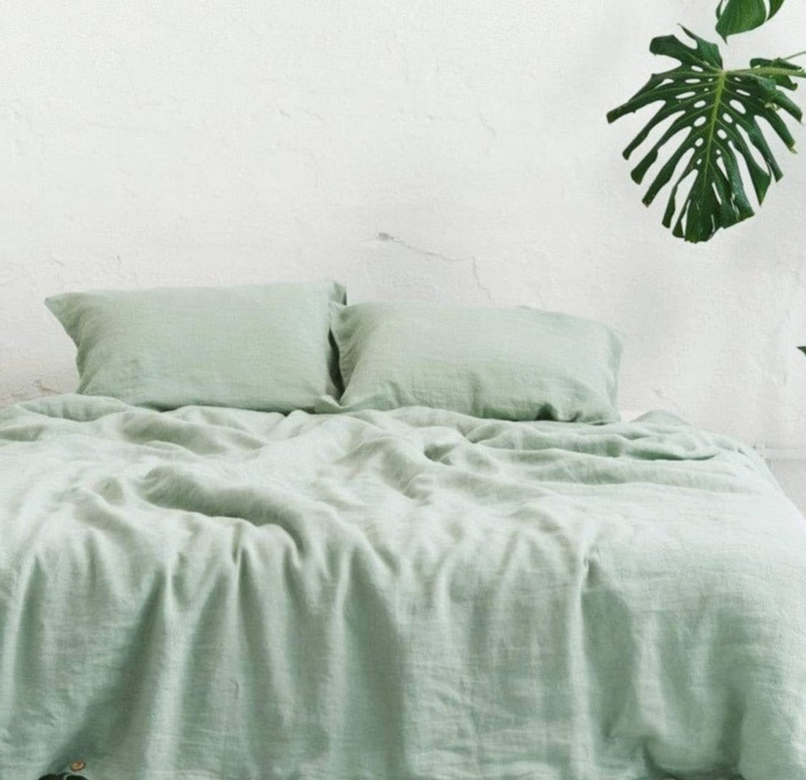 Sage Green Color Cotton Duvet Cover Set Organic Duvet Cover Etsy