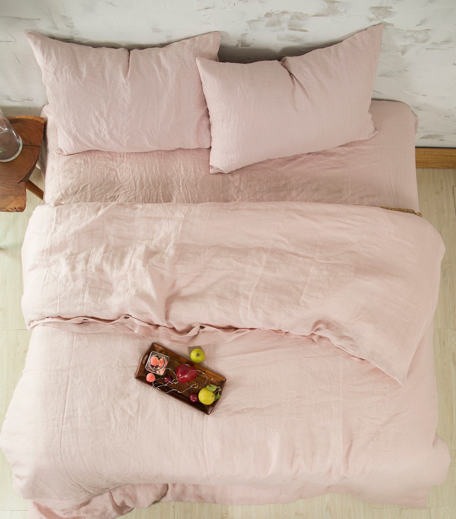 Rose Pink Linen Duvet Cover Linen Duvet Cover Full King Boho Etsy