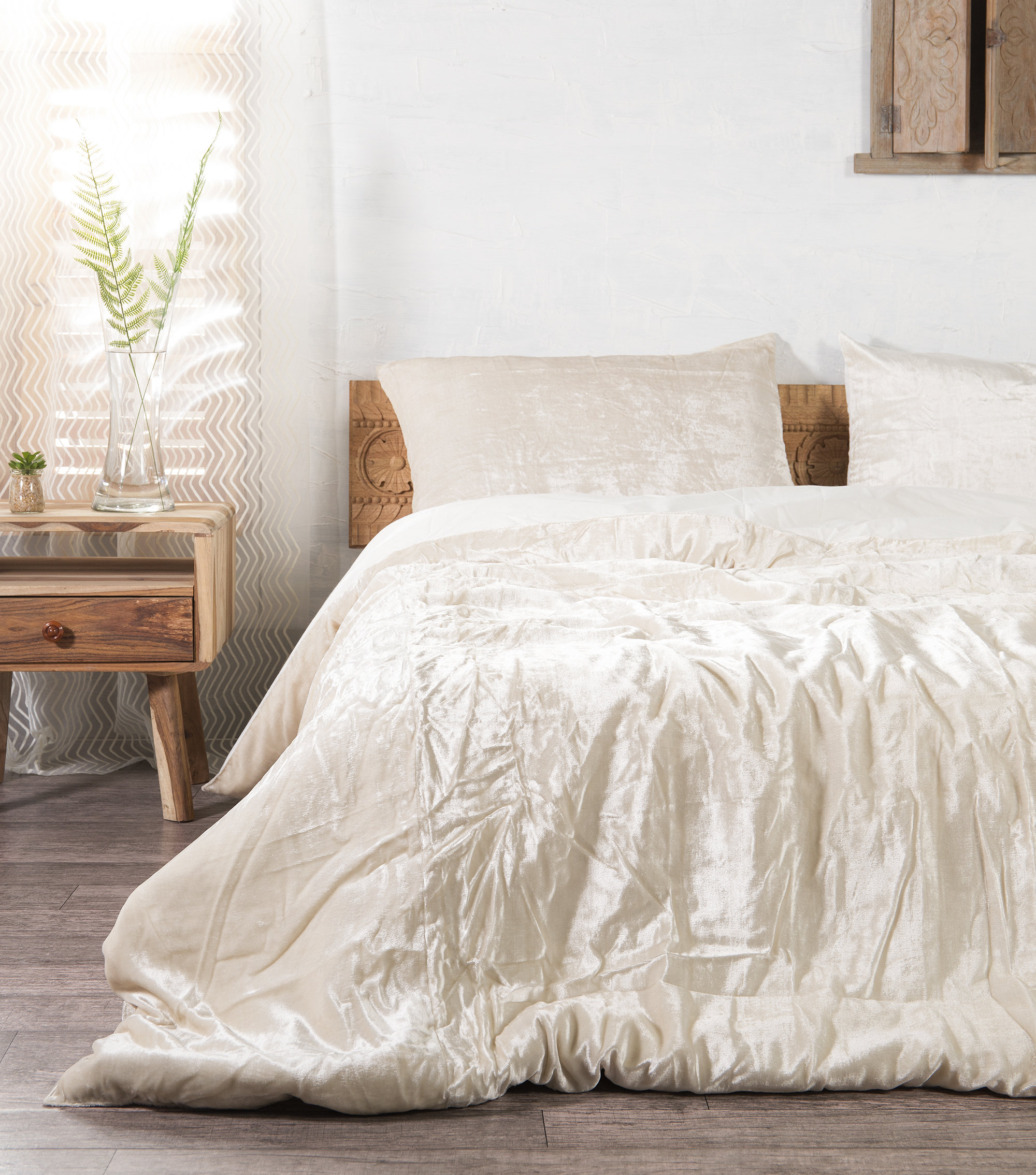 Ivory Velvet Duvet Cover Comforter Cover Full UO Bedding Etsy