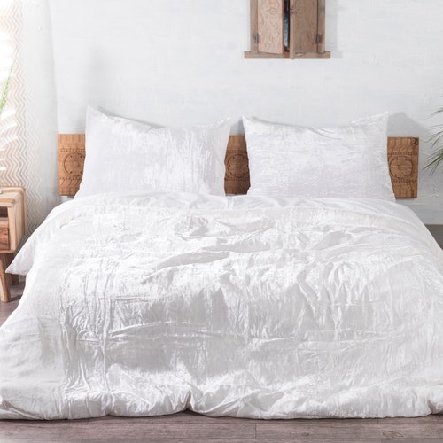 Ultra Luxury Crushed Velvet Duvet Cover 3 Pieces Set Etsy