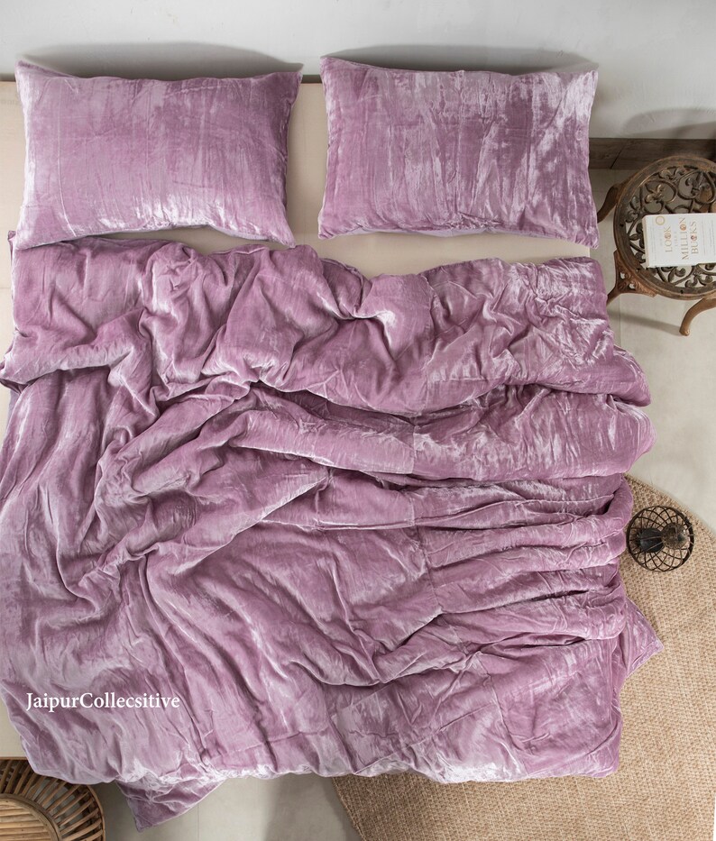 Ultraluxe Crushed Velvet Duvet Cover Boho Bedding UO Etsy