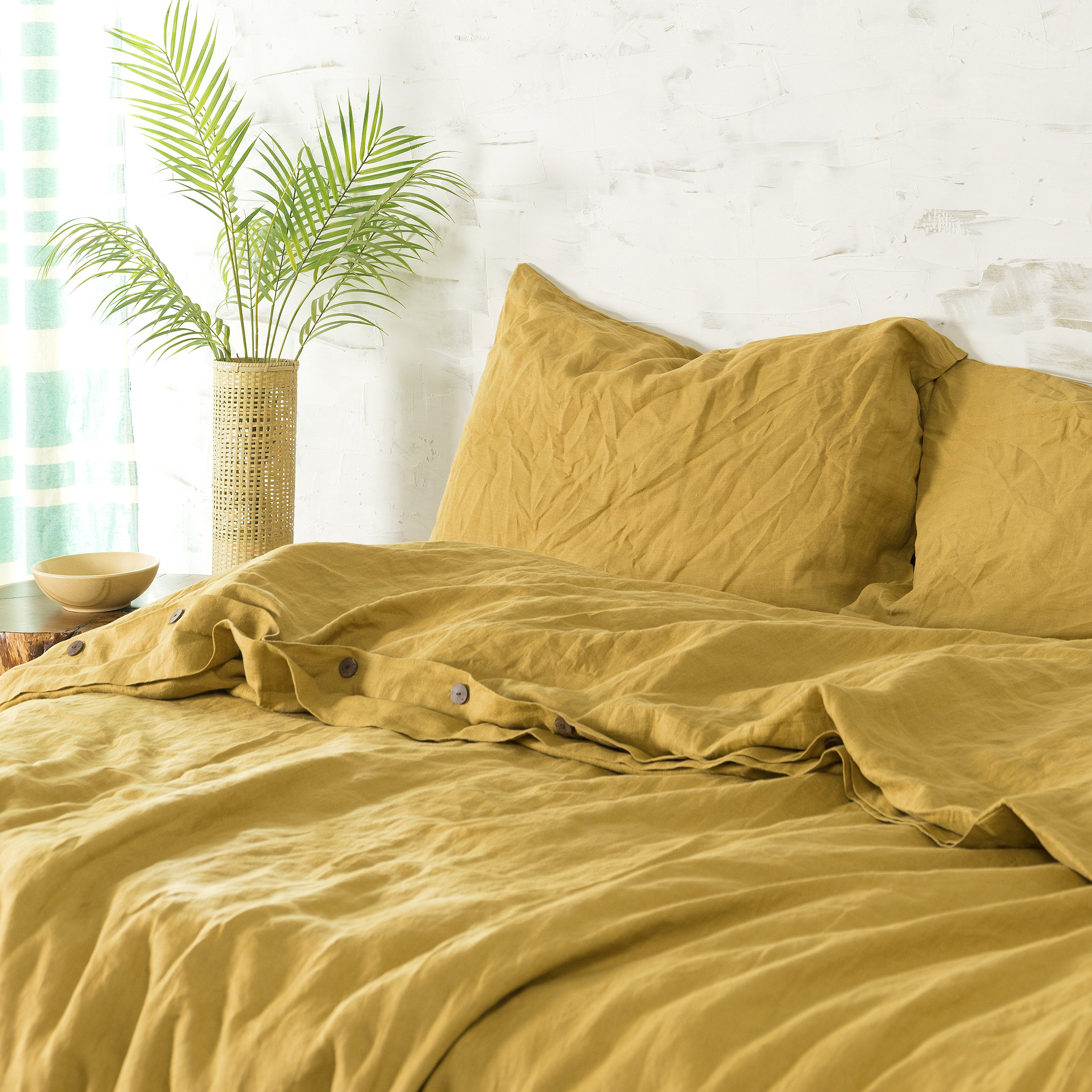 Mustard Linen Duvet Cover Queen King Size Linen Duvet Cover Etsy